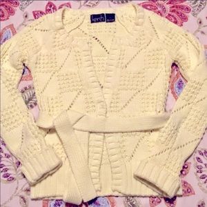 Women’s Kersh Belted Cardigan w one snap cardigan